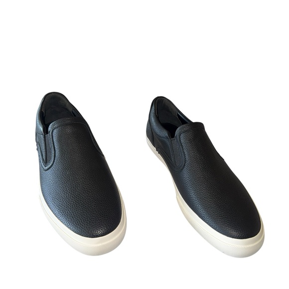 NEW NIB Vince Men’s Fairfax Black Leather Slip On Shoes Leather US 9 - Picture 8 of 12